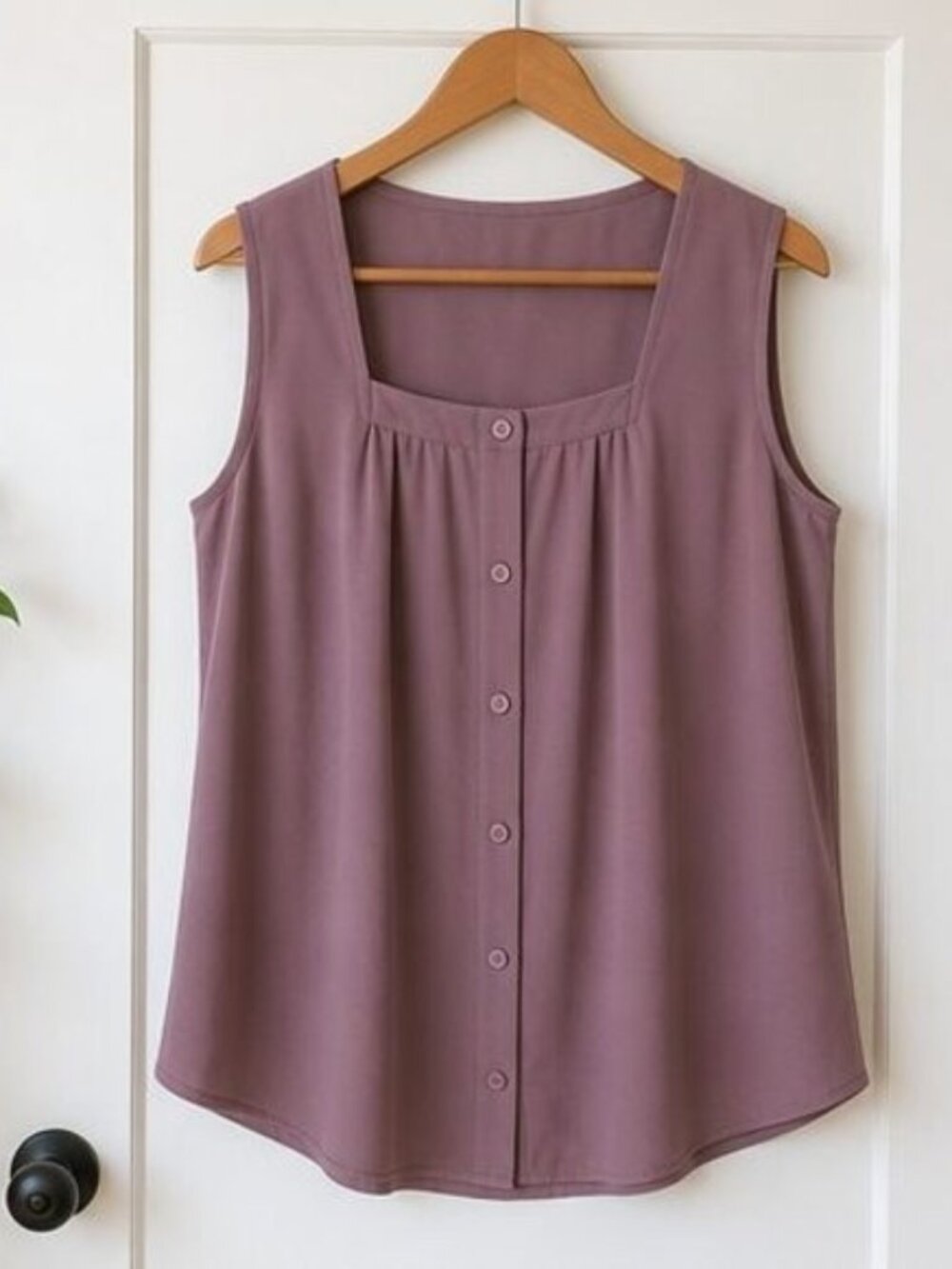 Mauve Button Blouse